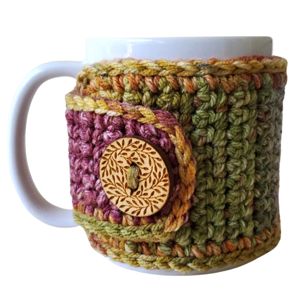 Fall Coffee Mug Cozy Sleeve, Autumn Sweater Wrap, Pumpkin Spice Inspired and Thanksgiving Cup Cover