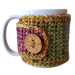 Fall Coffee Mug Cozy Sleeve, Autumn Sweater Wrap, Pumpkin Spice Inspired and Thanksgiving Cup Cover
