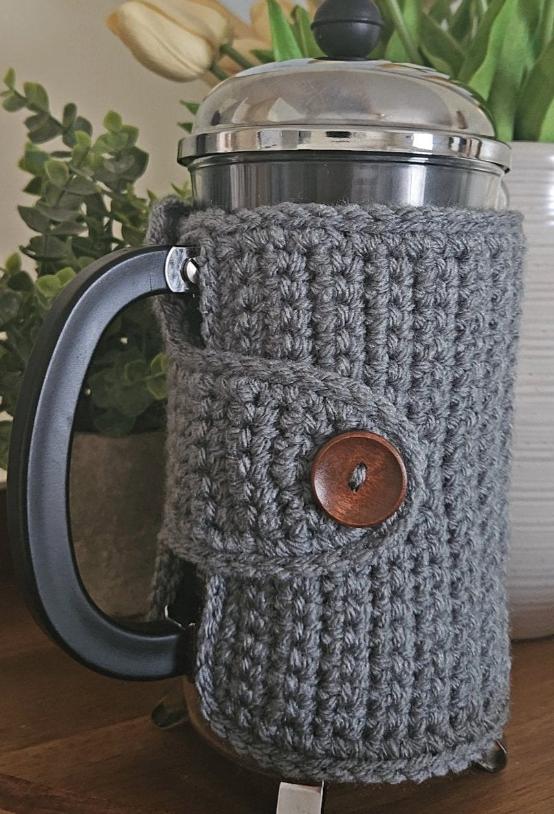 Silver Gray French Press Cozy