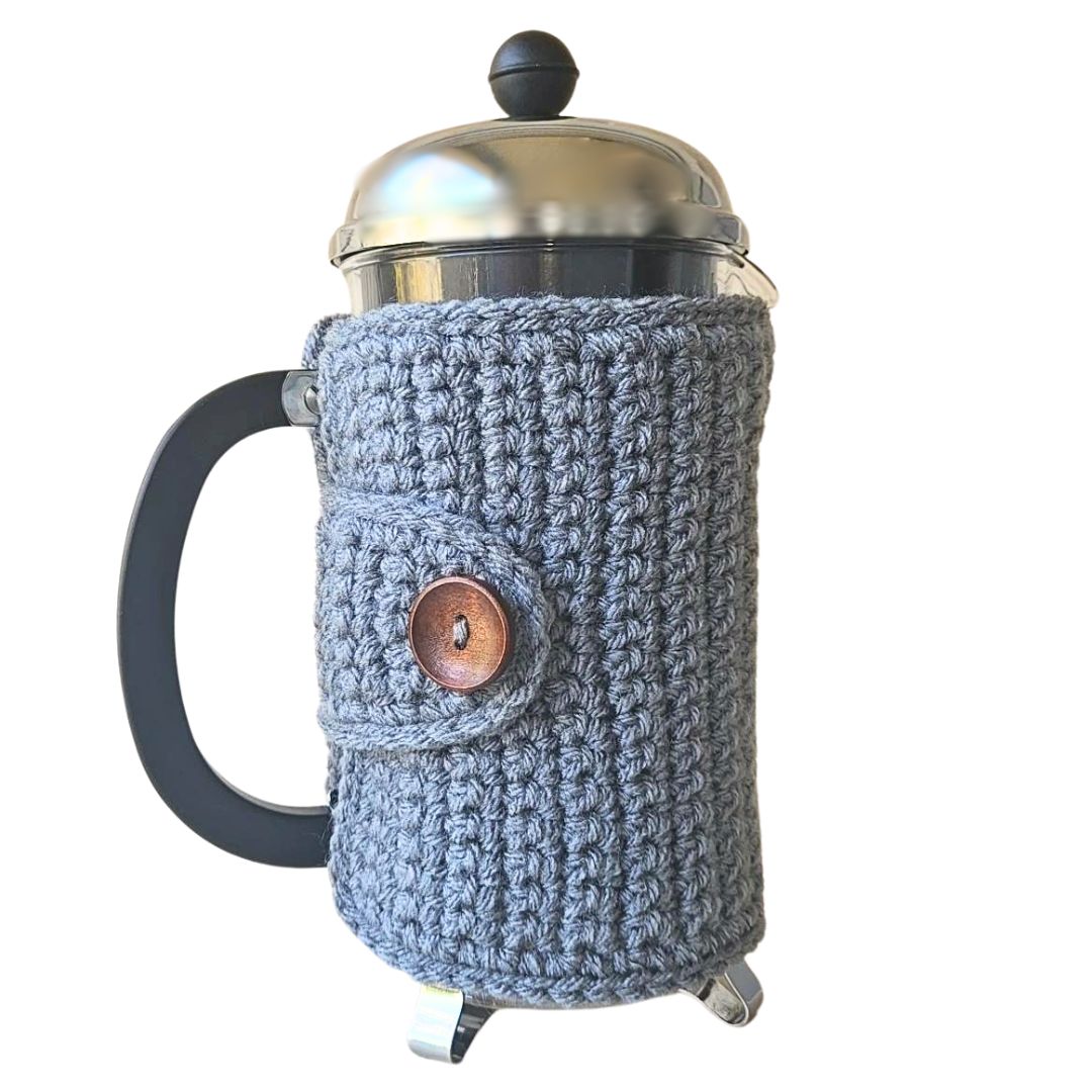 Silver Gray French Press Cozy