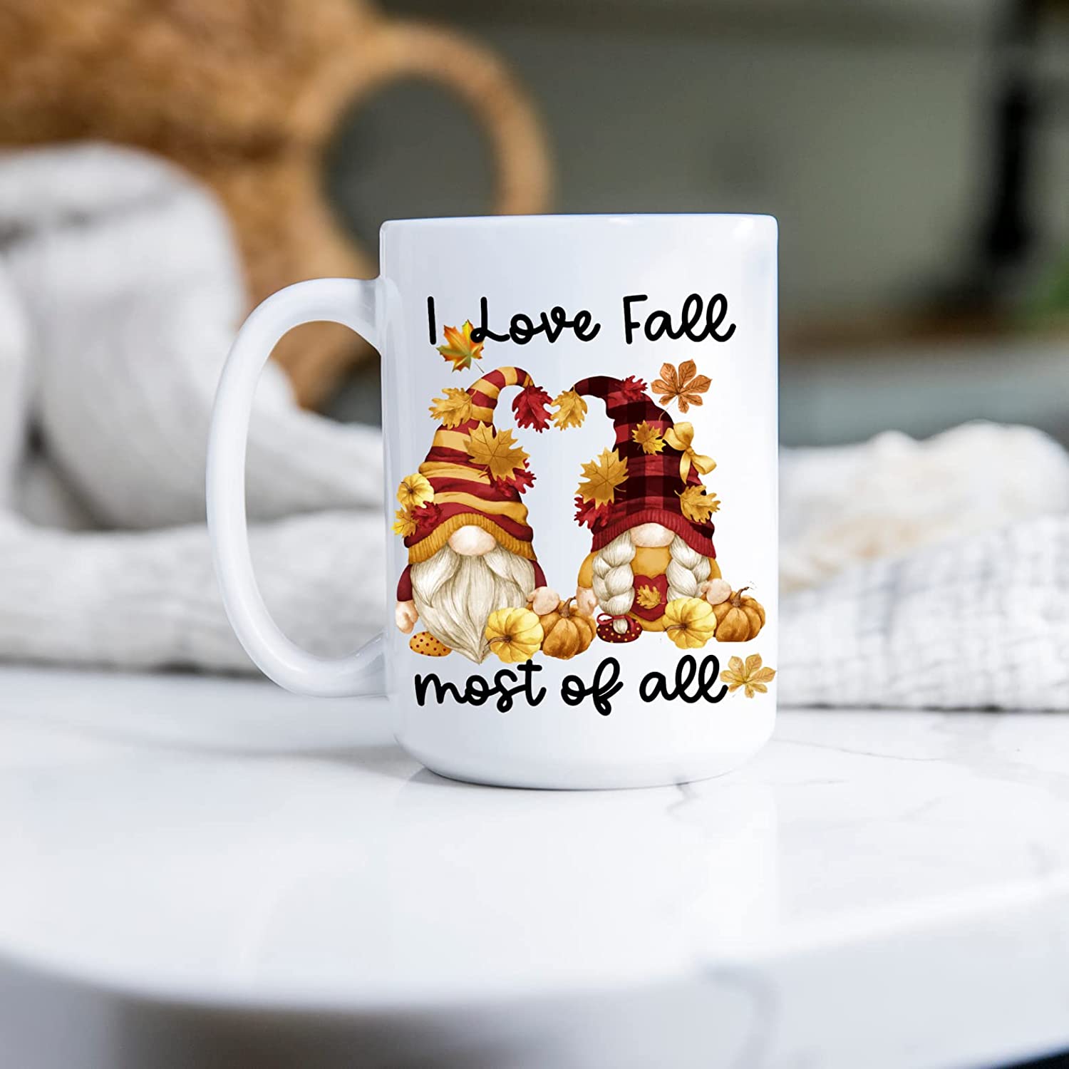 I love Fall Most of All Gnome Mug
